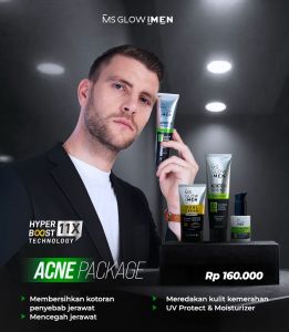 MS Glow for Men Paket Wajah Pria (Basic / Acne / Brightening / Hydration)