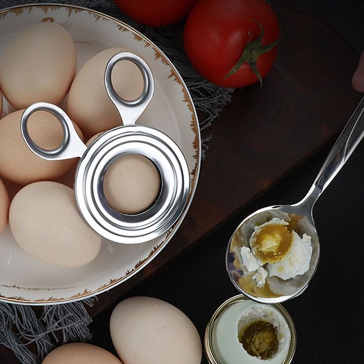 JGYBI Convenient Stainless Steel Durable Manual Egg Topper Cutter Egg ...