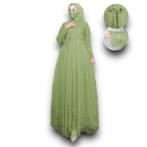GAMIS SHIRENA /  GAMIS BRUKAT / BAJU LEBARAN / PAKAIAN WANITA / GAUN PESTA / KEBAYA / JUMBO SIZE