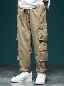 ✨นิว✨กางเกงคาร์โก้ผู้ชาย สำหรับผู้ชาย เอวยางยืด ทรงหลวม ลำลอง สไตล์เกาหลี (จัดส่งรวดเร็ว)