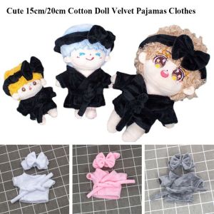 DOWNA 4 màu Quần áo ngủ Phụ kiện Đồ ngủ búp bê Đồ ngủ búp bê 15cm/20cm Đồ ngủ búp bê bằng nhung Quần áo dễ thương