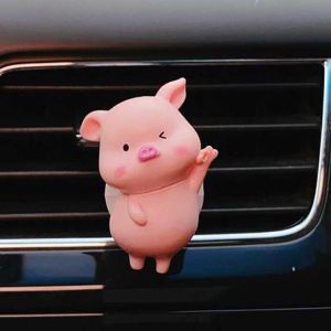 SADSAF Car Accessories Purify the Air Cute Pig Car Decor Scent Aromas Diffuser Outlet Aroma Diffuser Car Air Freshener Air Outlet Perfume Clip Aromatherapy Clip