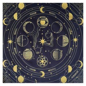 Tarot Tablecloth Altars Cloth Moonphase Pattern Astrology Tablecloth Divinations Cloth Tapestry Wall Decoration