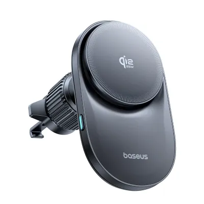 Baseus PrimeTrip VC2 Pro Magnetic Wireless Car Charger Mount Qi2.2 Air Vent with Dual Cooling 25W Fast Charging Stable Holder for Phones