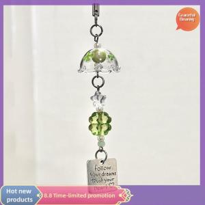 Graceful Transparent Keychain Cute Wind Chime Pendant Keyring Mobile Phone Lanyard Kawaii Bag Decorative Accessories Home Decorations
