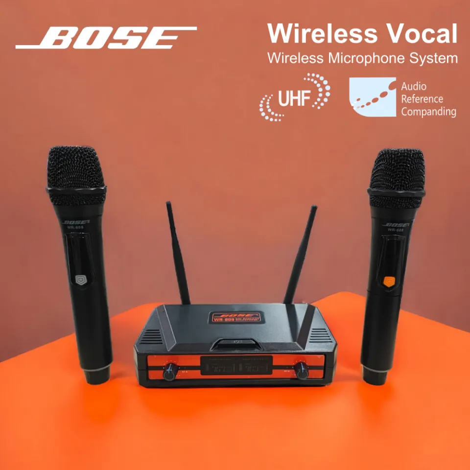 BOSE WR 608 Professional Wireless Microphone System UHF Mic 1 Pair