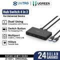 UGREEN Adaptor USB HUB 4 Port Sharing Switch Box USB 2.0 / 3.0 for PC Laptop. 