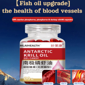 Antarctic Krill Oil Capsules with Astaxanthin Premium Omega-3 for Heart Brain Joint Support Highly Absorbable 60 Softgel Capsules
