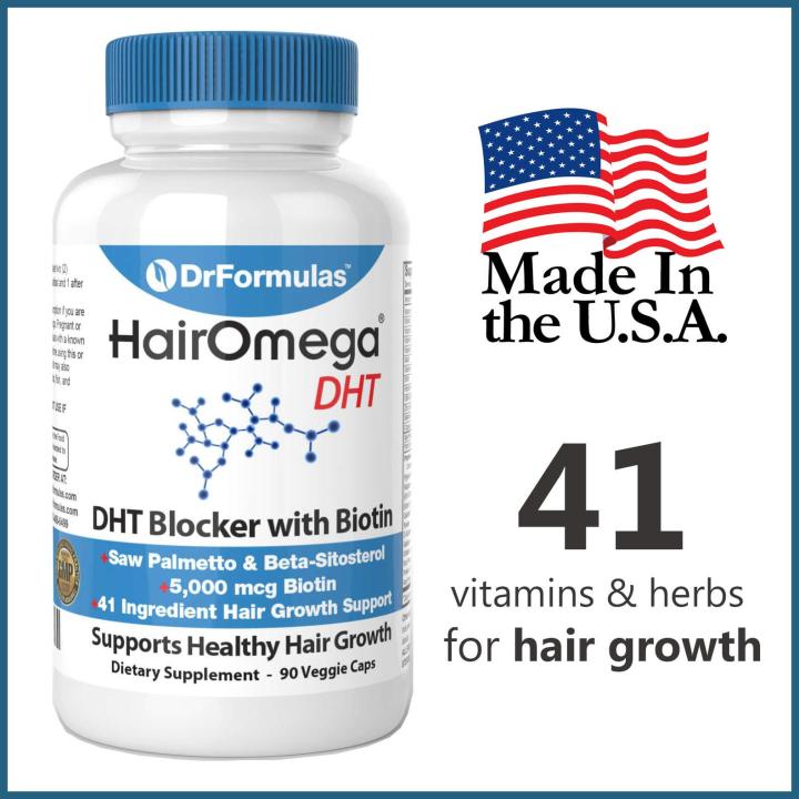 Hairomega Dht Blocker For Men And Women Advanced Hair Grower Anti Hair Loss Supplements 1600