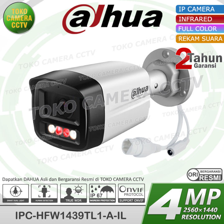 KAMERA CCTV POE IP CAMERA DAHUA BULLET 4MP 2K OUTDOOR AUDIO DUAL
