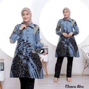 Batik Modern Official Tunik Kemeja Hem Pakaian Batik Couple Seragam  Atasan Baju Kerja Kantor Wanita