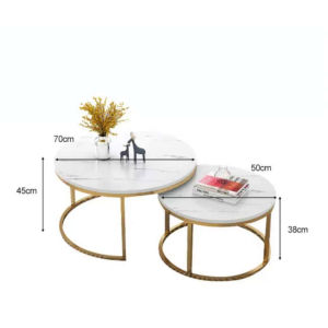 Round Table Combination Nordic Simple Style Tea Table Creative Light Luxury Modern Family Living Room Coffee Table Milk Tea Table