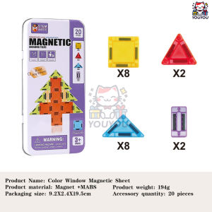 [SG Seller]Transparent Magnetic Castle Building Set Safe ABS Magnetic Blocks with Animal Figures for Toddlers
