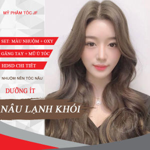 [HCM]kem nhuộm tóc tại nhà màu nâu lạnh ánh khói- nhuộm từ nền nâu sáng level 56 - không tẩy- tặng oxy