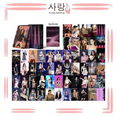 55pcs BLACKPINK《DEADLINE - 2025 WORLD TOUR》Black LOMO Set Card Set Collection Kpop Rose Jennie Lisa Jisoo Photocard Kad Foto 10pcs