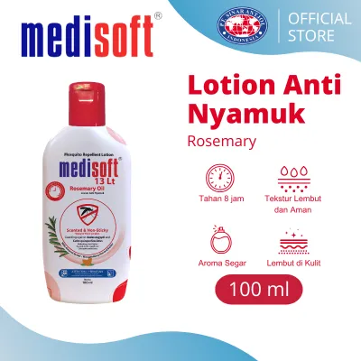 Medisoft Mosquitto Repelent 100ml ROSEMARY Oil - Lotion Anti Nyamuk MERAH