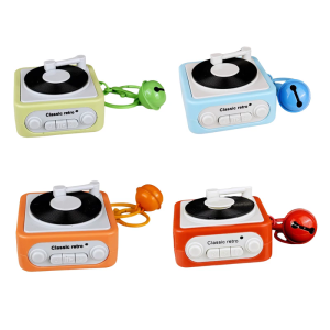 Vintage Recordable Gramophone Music Box Keychains Pendants With Recording Function Builts In Music Box For Unique Gift