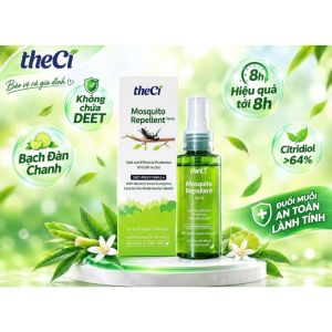 Xịt Chống Muỗi TheCi 50ml Không DEET Tinh Dầu Sả Chanh Bạch Đàn | Xịt Đuổi Muỗi Phun Sương Tiện Lợi