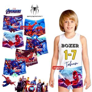 6Pcs Celana Boxer Sattire Kids Anak Laki-Laki Usia 1-7 Tahun Celana Dalam anak Cowok Karakter Kartun
