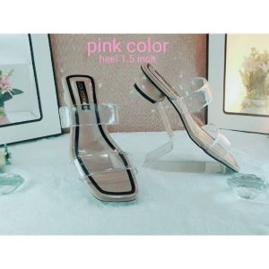 รองเท้าส้นสูง 1 นิ้ว คาดใสสิลิโคน 2 สาย สวยยืน 1