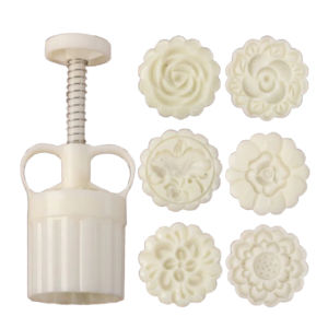 SADSAF Creative Moon Cake Mold Flower Shaped 3D Pastry Baking Model Pastry Making Tools Hand-pressed Mid-Autumn Festival Supplise Mid-Autumn Festival
