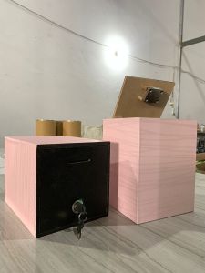Celengan Kabah Kabah Gembok Kunci Besar Tabungan Kakkbah Jumbo Kayu 16*16*20