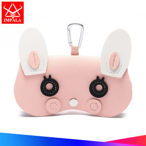 IMPALA JH008 Bao Da Mềm Cao Cấp Cho Bé Gái Dễ Thương Cho Kính Hộp Kính Mát Cầm Tay Có Khóa Kim Loại Túi Đựng Kính Mắt Bằng Da Cú Hoạt Hình Dễ Thương Chất Liệu Có Thể Giặt Chống Bám Bẩn Và Trầy Xước Hộp Đựng Kính Mắt Đẹp