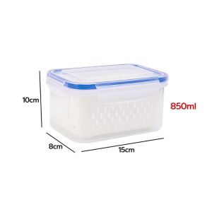 🔥Hàng sẵn có🔥Tủ lạnh lưu trữ Hộp tủ lạnh tổ chức tươi rau hộp trái cây lưới ráo nước lưu trữ container đựng thức ăn kệ để đồ nhà bếp