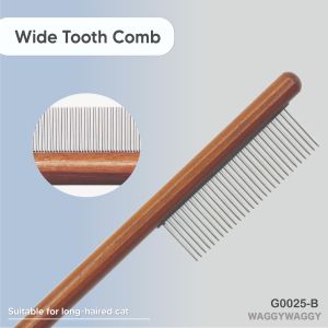WaggyWaggy Wooden Pet Hair Comb Cat Dog Remover Grooming Brush Flea Sikat Bulu Kucing Berus Sisir Kutu 猫梳子 G0025