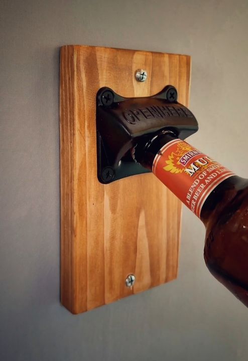 Gifts For Men Dad Husband, Wall Mounted Magnetic Bottle Opener Unique Christmas Beer Gift Ideas Boyfriend Stocking Stuffers Cool Stuff Gadgets Birthday An