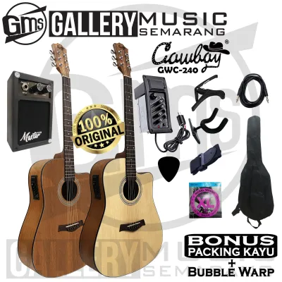 ORIGINAL!!! Gitar Akustik Elektrik Import Merk Cowboy GWC-240 NA GWC 240NS Equalizer Tuner AW-1 PROMO