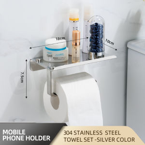 [OKLIFE. ]SUS 304 Stainless Steel Towel Rack  Bathroom Storage Rack  Wall-Mounted Hanging Rack