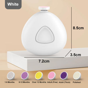 HOMSA Baby Nail Trimmer Adult Infant Safe Electronic Multifunction 6 in 1  Manicure Clipper Cutter