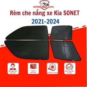 Rèm che nắng xe Kia SONET 2021- 2023-2024 có hút nam châm cao cấpchống tia UV cực tốt