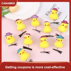 【CANAMEK】 Phim hoạt hình mũ vàng vịt vui trẻ em ít màu vàng vịt sang trọng kẹp tóc thời trang động vật mỏ vịt Clip phụ kiện mũ nón