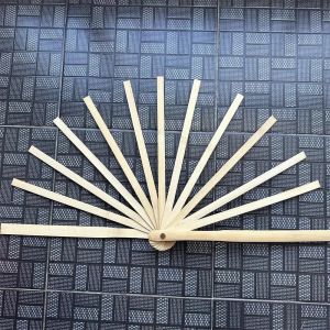 xpkQ 32cm 13 Fan Handles Handmade Antique Folding Fan Ribs Bone H5K8Q