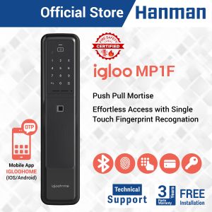 MP1F - IGLOOHOME- PUSH PULL MORTISE DIGITAL DOOR LOCK (FREE INSTALLATION + 3 YEARS  PART WARRANTY)