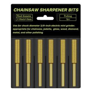 Portable Chainsaw Sharpening Stone Hard Texture Diamond Grinding Heads Electric Saw Sharpener Stone 4mm/4.8mm/5.5mm