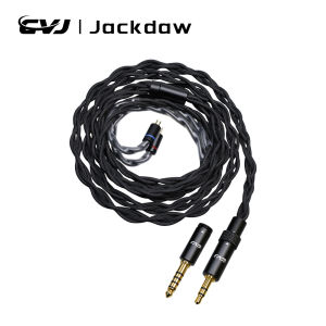 CVJ Jackdaw Earphones Upgrade Cable 4 Strand 400 Core OFC Handmade Mixed Weaving HiFi IEM Cable 3.5mm+4.4mm Interchangeable Plug