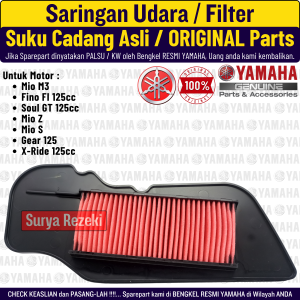 Filter Saringan Udara Mio M3 Z S Fino Soul GT Xride 125 Original 100% Yamaha Genuine Parts