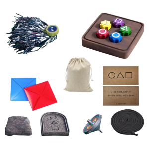 ขายดี Squid Game 2 ชุดเกมพื้นบ้านเกาหลีเกมปลาหมึกฤดูกาล 2 ของเล่น Jebi Chagi Gong-Gi Biseokchigi Paeng-Y Ddakji