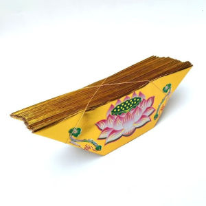 10/50 ชิ้น กระดาษทองสองด้าน ขนาดใหญ่ ลายดอกบัวมงคล พับเก็บง่าย เผาง่าย สำหรับงานบุญและไหว้เจ้า