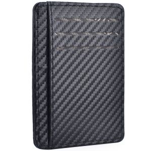DEABOLAR K3220 DOMPET KARTU MINI ANTI RIBET MOTIF CARBON FIBER