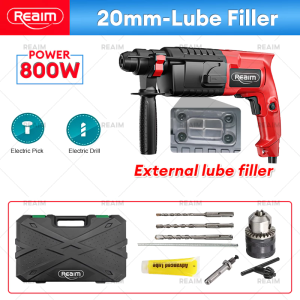 REAIM Rotary Hammer Drill 20/22/26/32mm Concrete Drill Chisel Concrete Penebuk Dinding