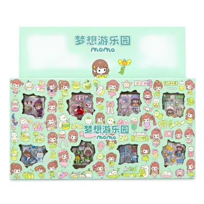 [COD] 1 BOX Stiker Aesthetic 2D Anti Air Bahan PET Sudah Cutting No Repeat |Stiker Botol Hp Stiker Karakter Kartun Lucu Stationery