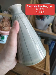 Bình hao celadon xinh cực hàng gốm Nhật🎌🎌🎌