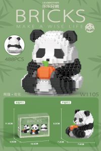 Cute Panda Building blocks Toys Mini Small Particle Building blocks Toys Decoration Creative Cartoon Panda Puzzle Toys Childrens Educational Toys