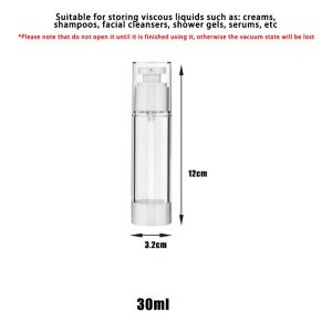 5/15/30/50/100ml Travel Cosmetic Skincare fragrance Vacuum Spray Bottles / Pump Lotion Bottle Jar
