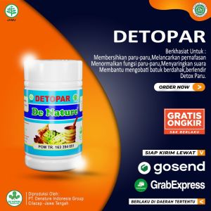 Obat Paru Paru Batuk  Tbc Asma Sesak Nafas Detopar Herbal De Nature BPOM