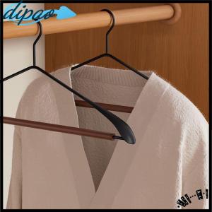 【dipao】 Thickened Wide-shoulder Beech Iron Suit Hanger Seamless Non-slip Paint Metal Hanger Home Hotel Dry And Wet Dual-use Hange
